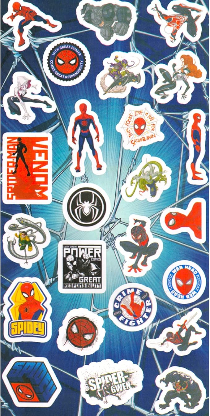 Marvel Spiderman Activity Set for Kids ~ Spiderman Art Case Bundle with Games, Puzzles, Activities, Stickers, Arts and Crafts