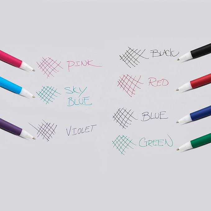 Pentel GlideWrite Ballpoint Pen with TechnIFlo Ink, (1.0mm) Medium Line, Black, Box of 12 (BX910-A)