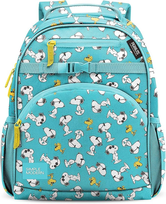 Simple Modern Large Peanuts Kids Backpack for School Girls and Boys | Elementary Backpack for Teen | Fletcher Collection | Kids - 16" tall | Snoopy & Woodstock