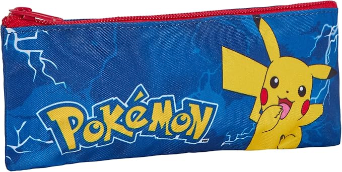 Pokemon Backpack + Lunch Bag + Pencil Case 3 Piece Pikachu School Bag Set College Travel Rucksack