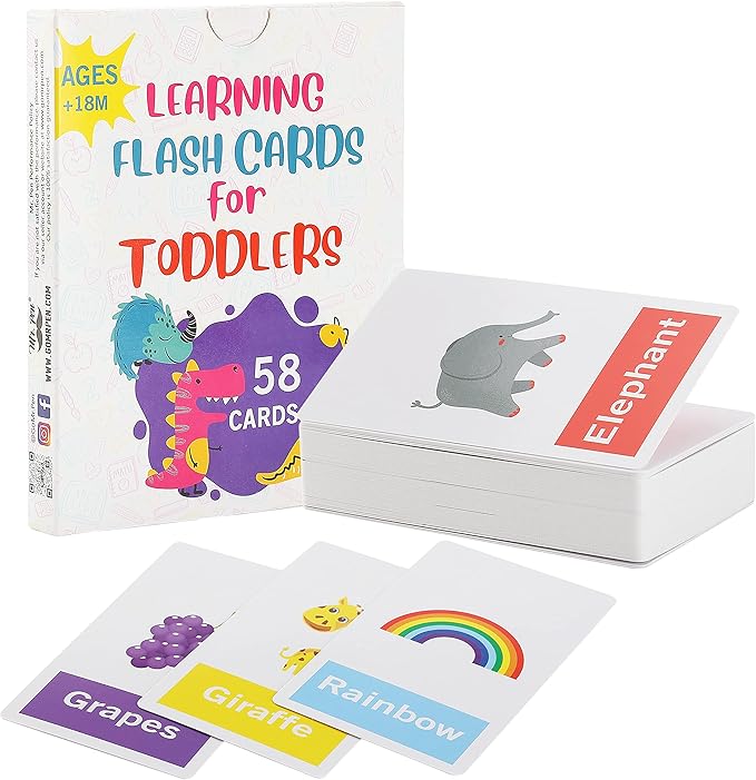 Mr. Pen Alphabet Flash Cards for Toddlers - Double-Sided, 58 Picture Cards, ABC & Number Flash Cards