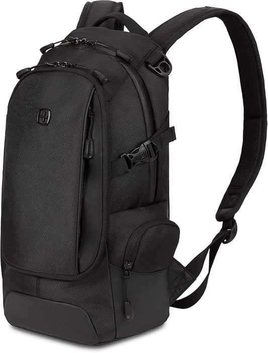 SwissGear 3598 Backpack Narrow Daypack, Black Ballistic, 18-Inch