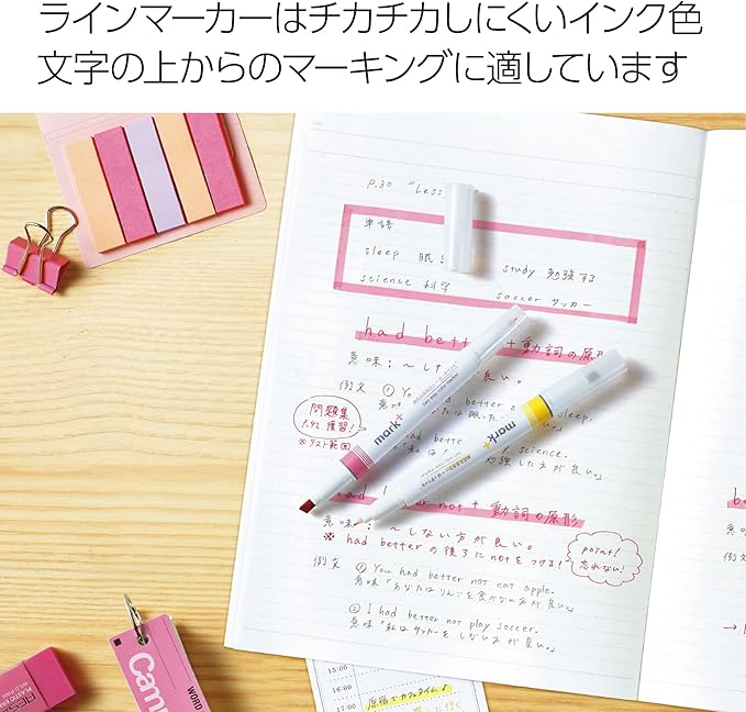 KOKUYO Pastel Highlighters, Dual-Tip Highlighter Markers for Bible in Assorted Colors, Fine & Chisel Tip No Bleed Quick-Dry for Journals, Planners, Notes, Pastel Colors. Japan Import (PM-MT200-5S)