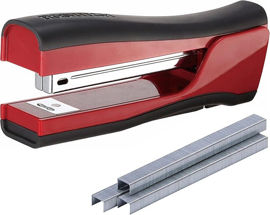 Bostitch Office Dynamo 4 in 1 Standup Stapler, Includes 420 Staples, 20 Sheet Capacity, Integrated Pencil Sharpener, Staple Remover & Staple Storage, Black