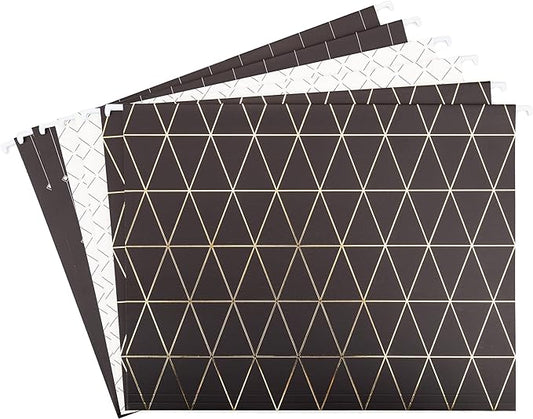 U Brands Fashion Hanging File Folders, Office Supplies, 6 Count (Classic)