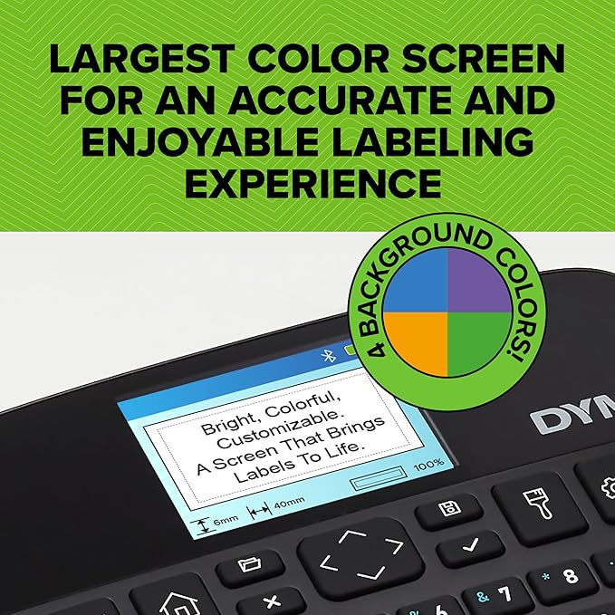 DYMO LabelManager Executive 640 CB Portable Label Printer Kit with Carry Case and 3 Label Cassettes, Compact QWERTY Label Maker, Bluetooth & USB Connectivity, Compatible with DYMO D1 Labels