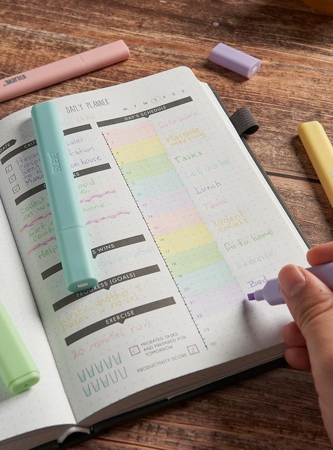 BLIEVE- Bible Highlighters No Bleed Through Assorted Colors, Cute Highlighter For Journaling Office Supplies And Accessories, Bible Highlighters And Pens No Bleed Chisel Tip (CANDY)