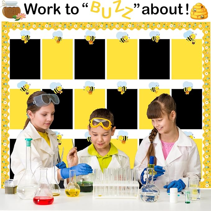 Bee Classroom Display Bulletin Board Set Sunflower Bulletin Board Decorations Bee Classroom Decor Honeybee Paper Cutouts Inspirational Student Wow Work Display for Chalkboard Back to School Supplies