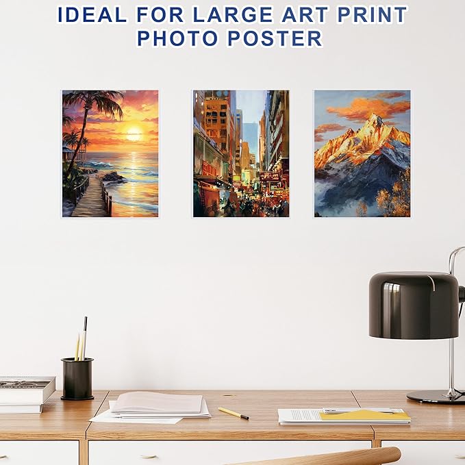 AKONEGE 20PCS 9" x 12" Rigid Print Protectors Clear Plastic Sheet Protectors, Heavy Duty Top Loading Document Holder, Menu Cover, Photo Poster Sleeves Hard Plastic Sleeves for Paper Art Prints