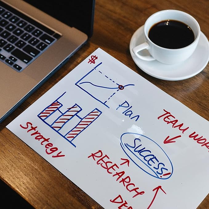 Dry Erase Board Sticker- Whiteboard Stickers-5.82''x8.27'' Removable Dry Erase Sheets- Fridge Paper Alternatives for Desk/Refrigerator/Door/Home/Office/Classroom (White-6Pcs)