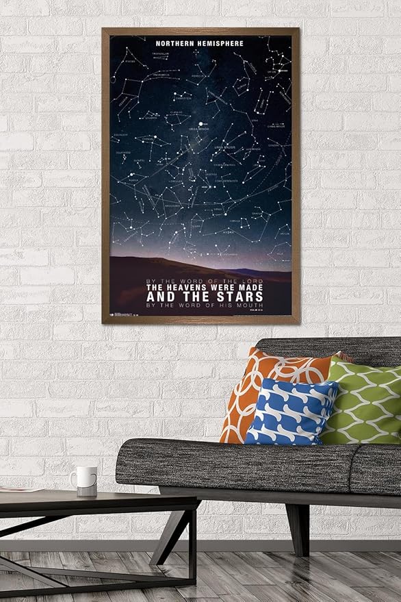 The Stars Wall Poster, 34L" x 22.4W", Bronze Framed Version