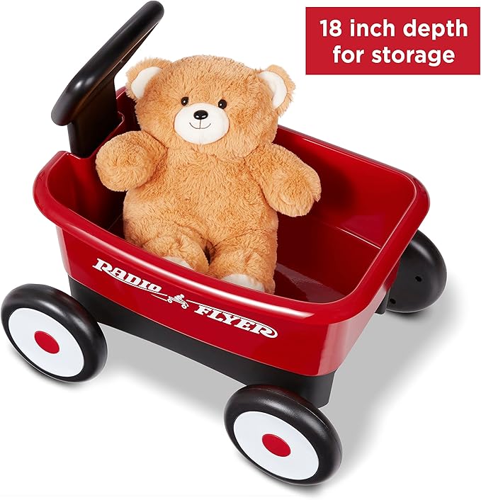 Radio Flyer My 1st Wagon with Teddy Bear, Red Amazon Exclusive