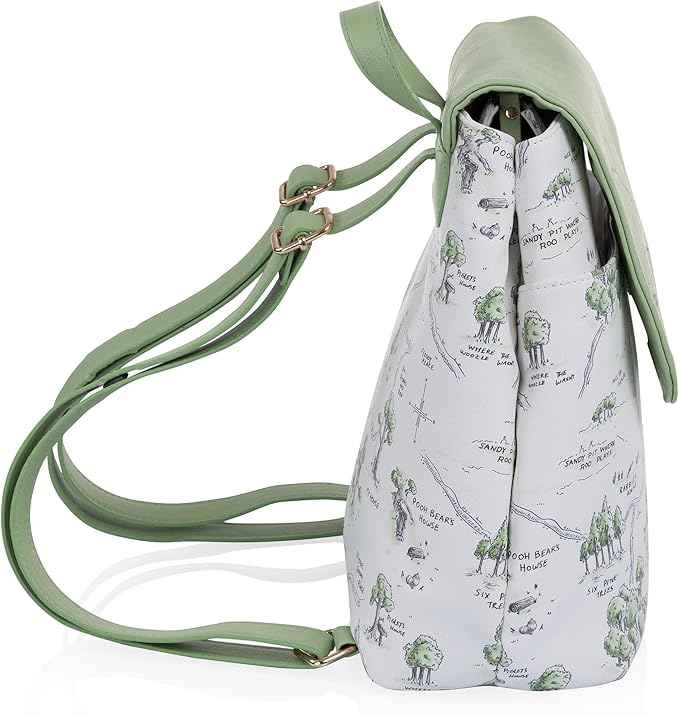 PICNIC TIME Disney Winnie the Pooh Downtown Mini Cooler Backpack, Insulated Lunch Bag, Stylish Beach Bag Soft Cooler, (White)