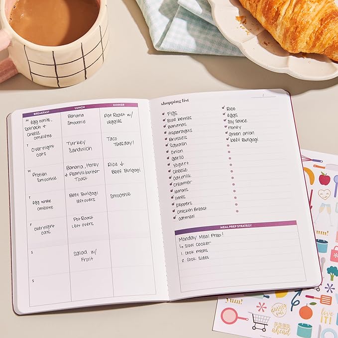 Erin Condren Meal Planner Petite Planner - Tie-Dye Stripes
