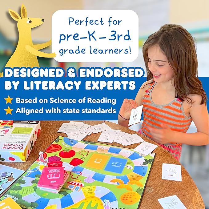 Kangaroo Cravings Learn to Read Sight Word Games - Fun Reading Games for Kids Ages 5-7 - Parent & Teacher Must Haves for Preschool, Kindergarten, 1st-3rd Grade