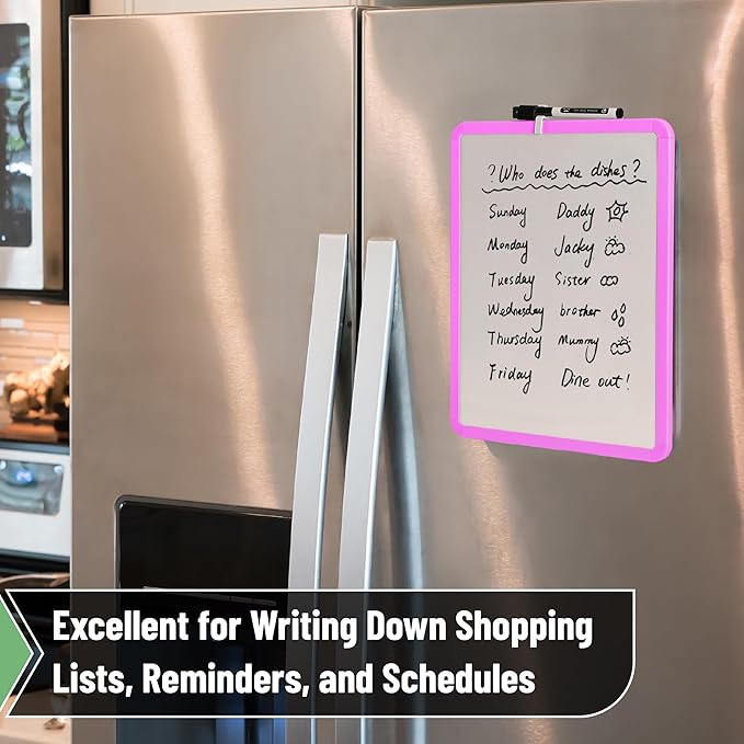 Mr. Pen- Dry Erase Board, 14” x 11” with a Black Dry Erase Marker, Small Mini White Board for Students