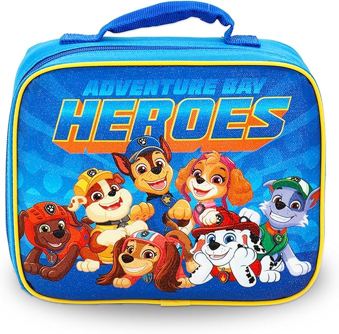 Paw Patrol Backpack and Lunch Box Set - Bundle with 16" School Backpack, Lunch Bag, Tattoos, Water Bottle, More | Paw Patrol School Bag for Kids, Boys, Girls