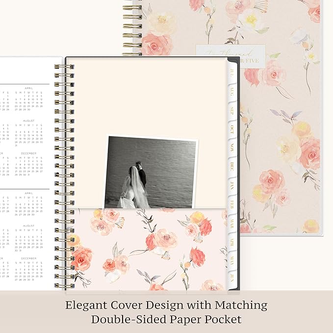 Blue Sky Life Note It 2025-2026 Academic Year Weekly and Monthly Planner, July 2025 - June 2026, 5.875" x 8.625", Frosted Cover, Laminated Tabs, Wirebound, Storage Pocket, Hannah