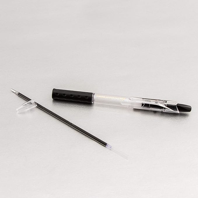 RSVP Pentel RT Retractable Ballpoint Pen, (1.0mm) Tip, Black Ink, Box of 12 (BK93-A)