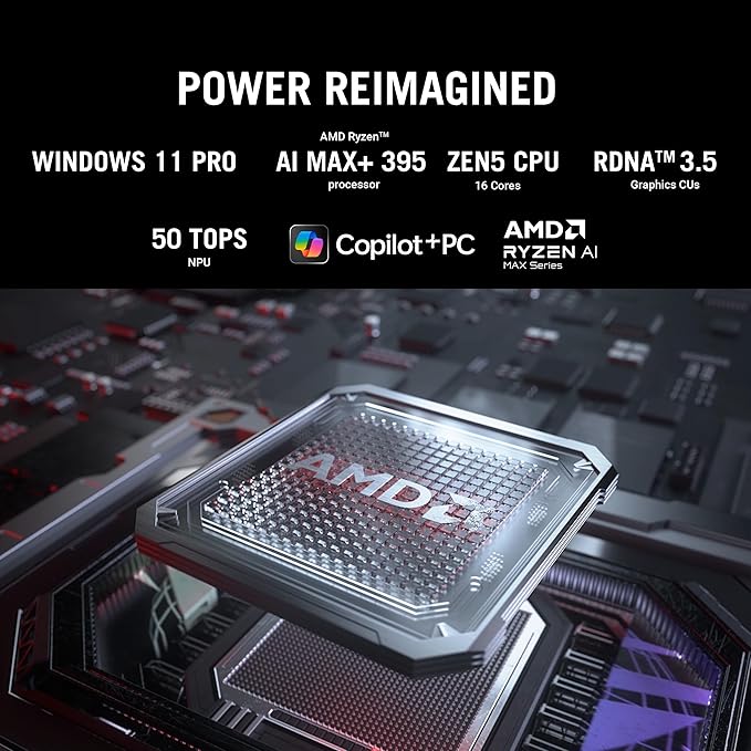 ASUS ROG Flow Z13 (2025) Gaming Laptop, 13” ROG Nebula 16:10 2.5K 180Hz/3ms, AMD Ryzen AI MAX+ 395, RDNA 3.5 Graphics, 128GB LPDDR5X 8000MHz, 1TB PCIe Gen 4 SSD, Wi-Fi 7, Win 11 Pro, GZ302EA-XS99