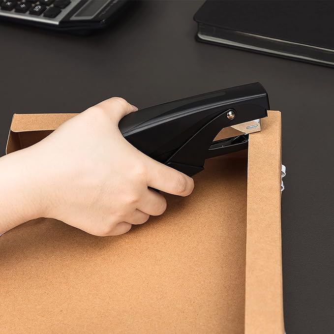 Amazon Basics Effortless Handheld Plier Stapler, 25 Sheet Capacity, Heavy Duty, Black