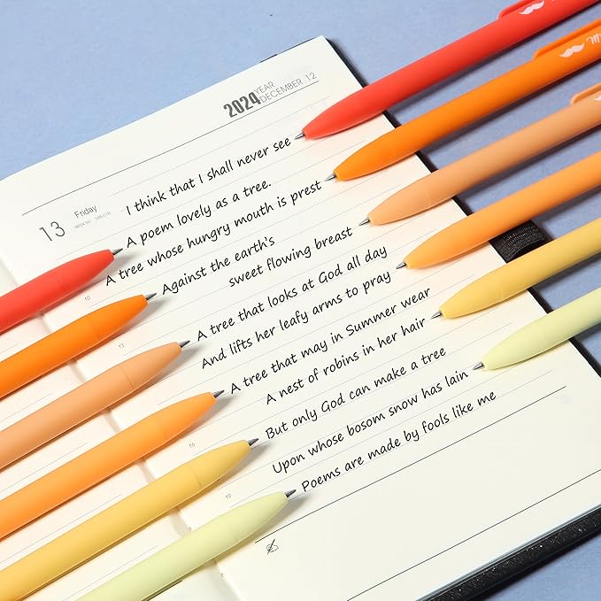 Mr. Pen- Retractable Gel Pens, 12 Pack, Black Ink, Summer Morning Barrel Gel Pens Fine Point 0.5mm, Gel Ink Pens, Aesthetic Pens for Journaling Fine Tip Pens