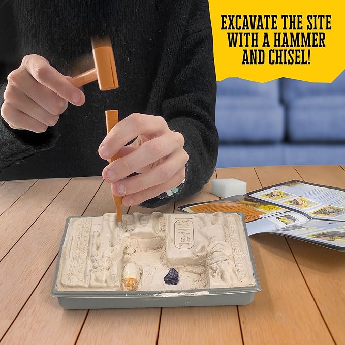 Thames & Kosmos I Dig It! Treasure – Egyptian Artifacts Excavation Kit | Explore Archaeology, Ancient Egypt & Hieroglyphics | Dig Out Collectible Relics & Minerals | Safe, Fun Educational Activity