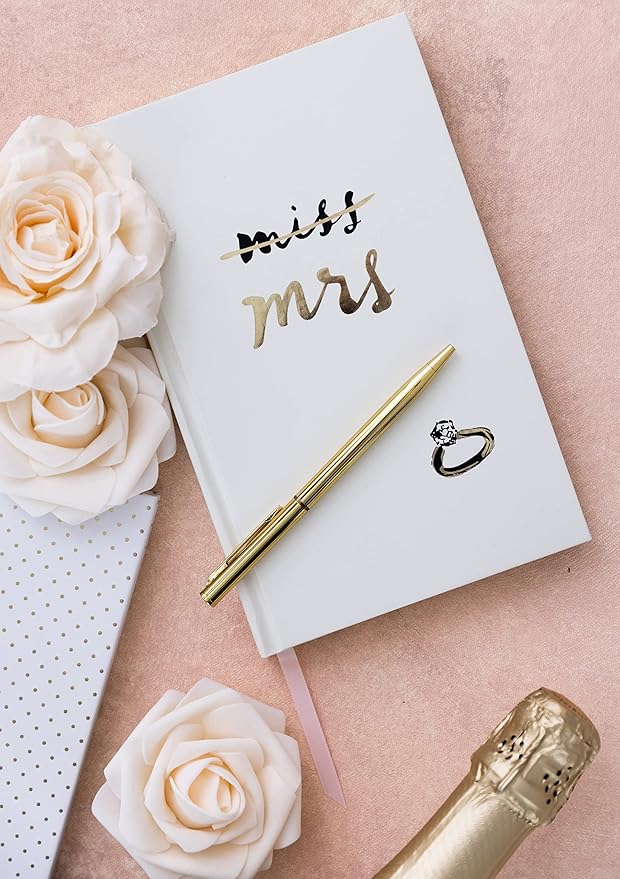 Kate Spade New York, Women's Bridal Journal, 8.25" x 5.25" Bound Notebook With 200 Lined Pages, Miss to Mrs.