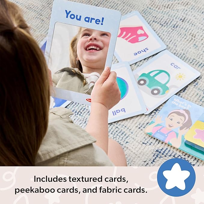 Melissa & Doug® Ms. Rachel™ First Words Textured Sensory Flashcards Preschool Learning Toy for Boys, Girls - FSC Certified