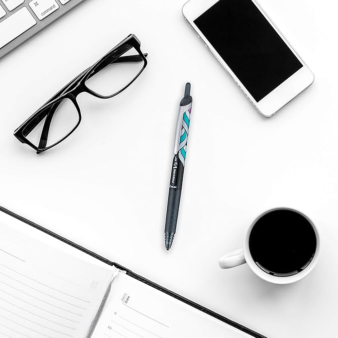 PILOT Precise V5 RT Refillable & Retractable Rolling Ball Pens,Extra Fine Point Pens,0.5 mm,Assorted,- Ideal for School,Journaling & Office Writing,5 Count (Pack of 2)
