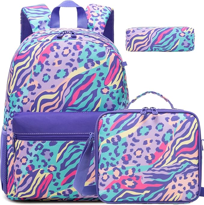 Backpack for Girls Backpack for School 8-10 Kids Backpacks with Lunch Box Schoolbag for Kids with Pencil Case