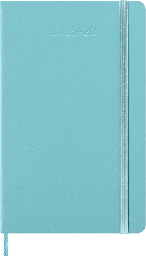 Moleskine Classic 18 Month 2025-2026 Weekly Planner, Hard Cover, Large (5" x 8.25"), Aquamarine, 208 pages