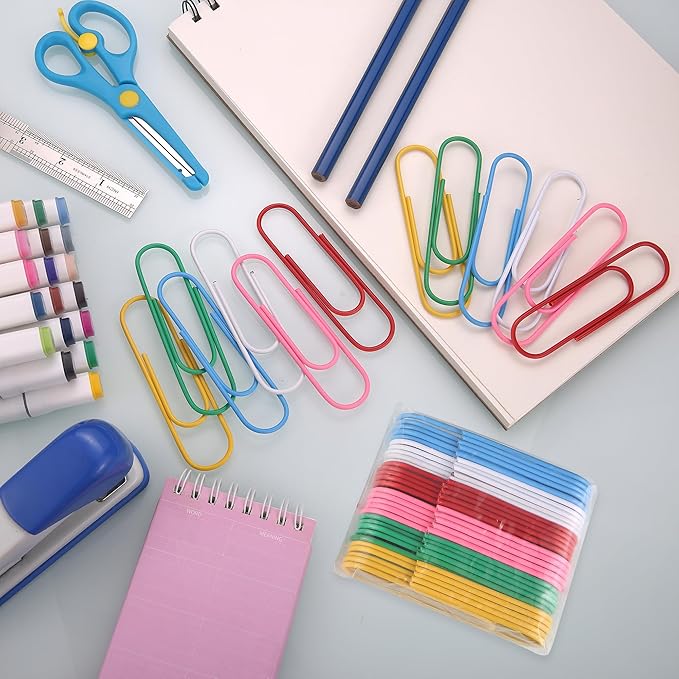Jumbo Paper Clips,4 Inch Paper Clips Large,30-Pack Paperclips for Paperwork Ideal for Home,School and Office Use,Colored Binder Clip