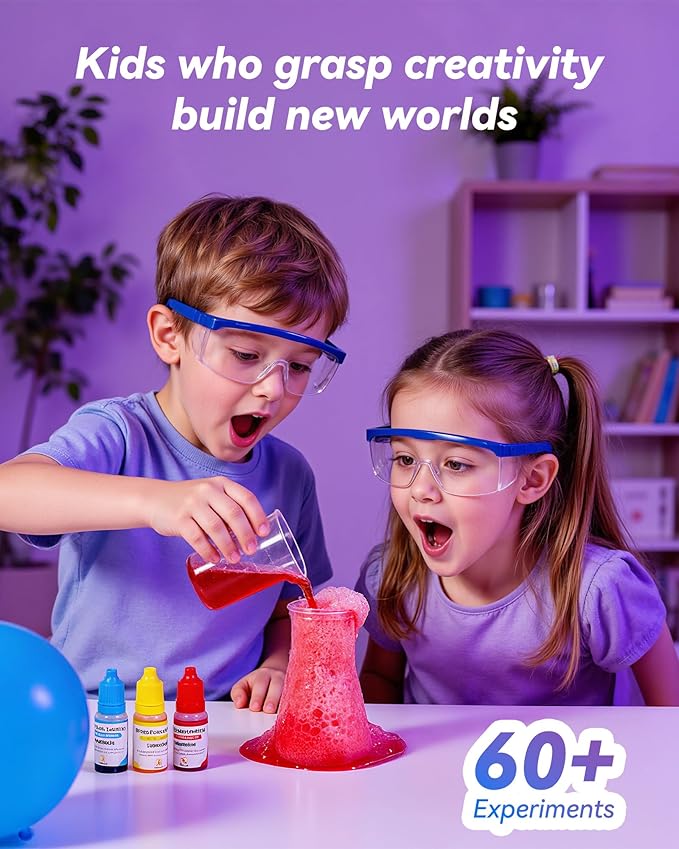60+ Science Experiment Kit for Kids Ages 8+, STEM Educational Science Gifts for Kids, First Science Kit for Boys Girl Birthday