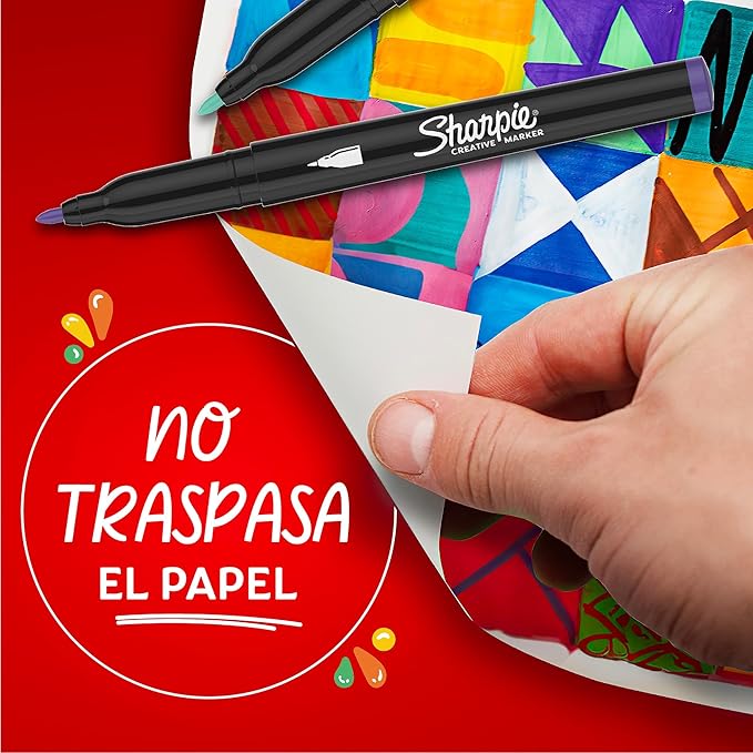 Sharpie Creative Markers, Water-Based Acrylic Paint Markers, Fine Tip, Assorted, 5 Count