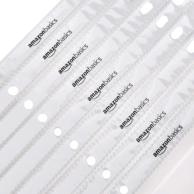 Amazon Basics Sheet Protectors for 3 Ring Binder, Heavyweight, Acid-Free, Clear Plastic Sleeves, Letter Size, 8.5 x 11 Inch, 100-Pack