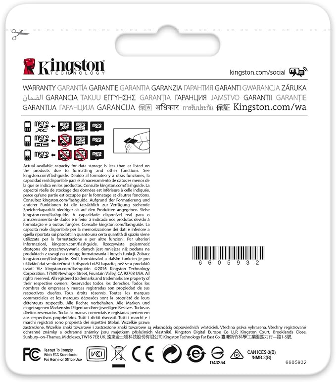 Kingston Digital 16GB Micro SDHC UHS-I Class 10 Industrial Temp Card with SD Adapter (SDCIT/16GB)