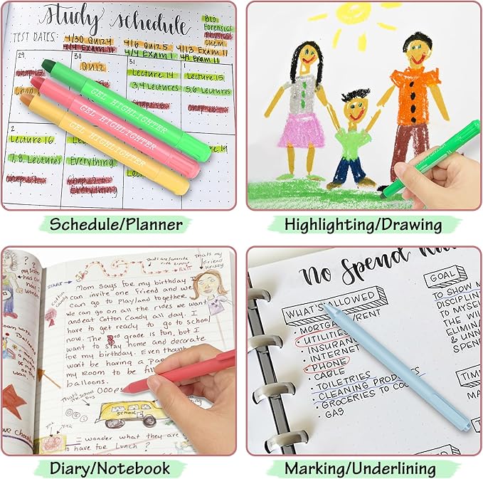 12 Bright No Bleed Bible Gel Highlighters & 5 Pens with 90 Laminated Bible Tabs, Aesthetic Bible Journaling Kit School Supplies for Women & Men(73 Pre-Printed & 17 Blank Tabs)