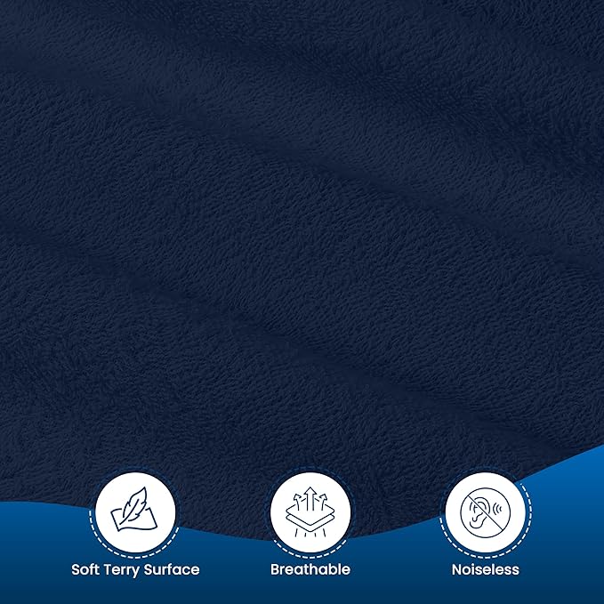Utopia Bedding Waterproof Mattress Protector King Size, Premium 200 GSM Terry Mattress Cover, Soft & Breathable Bed Cover, Fitted Sheet Style with Stretchable Deep Pockets 17" (Navy Blue)