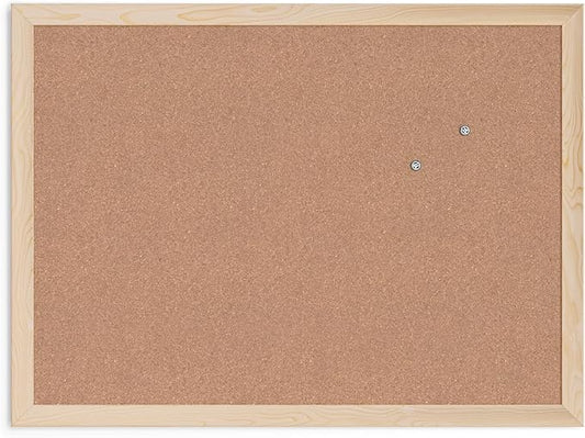 U Brands Cork Bulletin Board, 18" x 24" Inches, Light Birch Wood Frame (265U00-01)