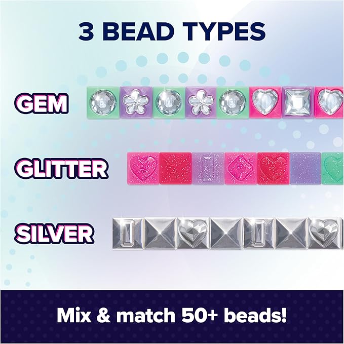 Cool Maker, PopStyle Expansion Pack, Bracelet Making Kit, over 50 Gem Beads, Makes 3 (Packaging May Vary), Arts and Crafts Kids Toys for Ages 7 and up