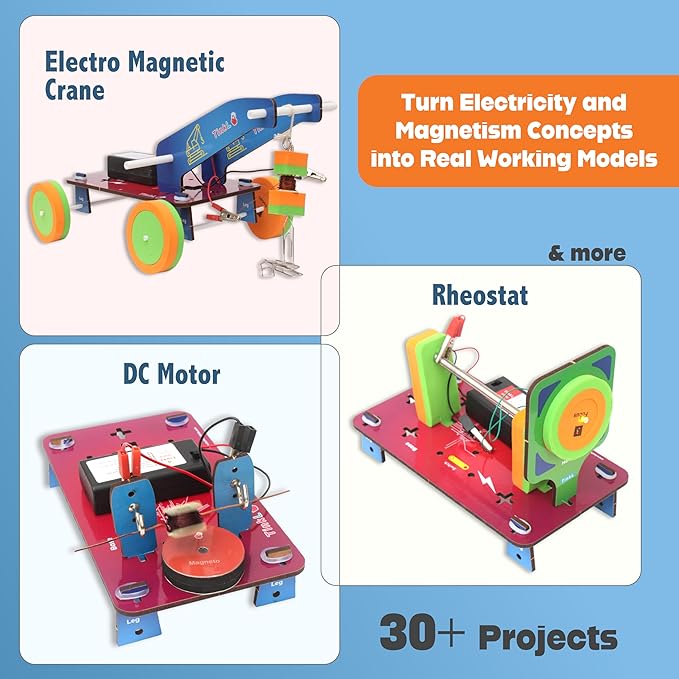 Butterfly EduFields 30in1 STEM Kits for Kids Age 8-10-12 | STEM Toys for Ages 8-13 | Electricity & Magnetism | Science Project Kit for Boys & Girls Aged 8-10-12-14 | Best Educational Birthday Gift