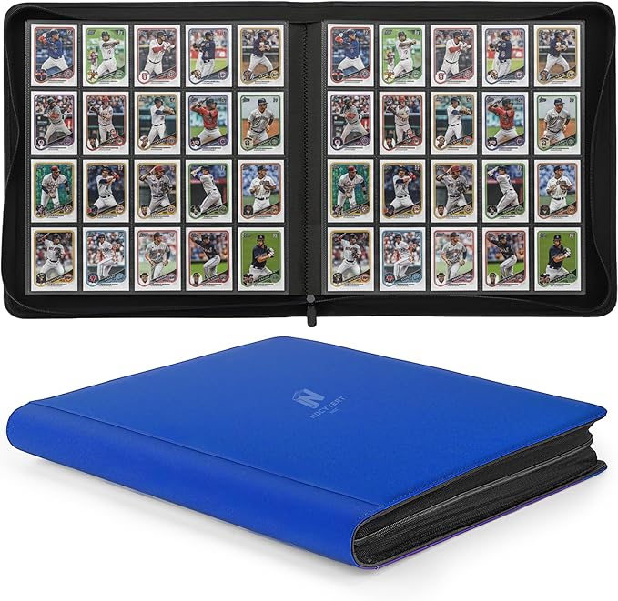 1280+ Cards 20 Pocket Card Binder Collector Card Album Trading Card Binder Ringless Trading Card Album Side Loading Compatible with TCG, Game & Sports Cards (Blue)