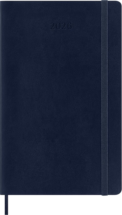 Moleskine Classic 12 Month 2026 Weekly Planner, Soft Cover, Large (5" x 8.25"), Sapphire Blue, 144 pages