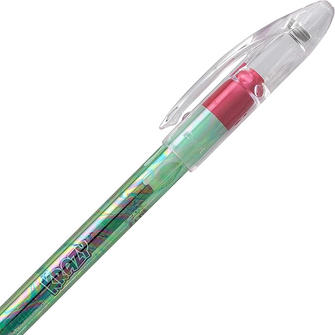 Pentel Krazy POP Beauty Beauty Iridescent Gel Pen, (1.0mm) Bold Line, Assorted Ink, Pack of 4 (K91BP4M3)