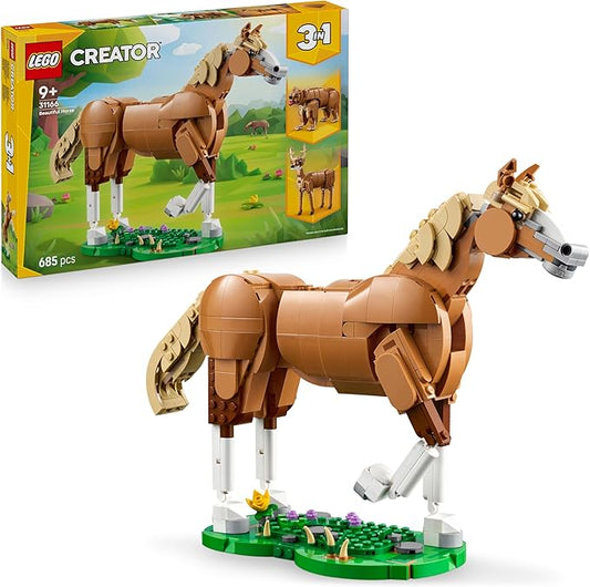 Lego Creator 31166 Enjoyable Horse Toy Birthday Present Blocks for Girls Boys Children 9 Years Old 10 Years Old 11 Years Old Elementary School Interior Stylish Figure Goods Mom Father
