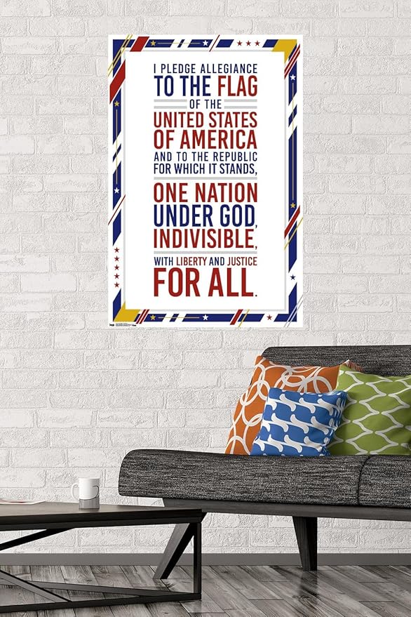 Trends International The United States Of America - Pledge Of Allegiance Wall Poster, 22.375" x 34", Unframed Version