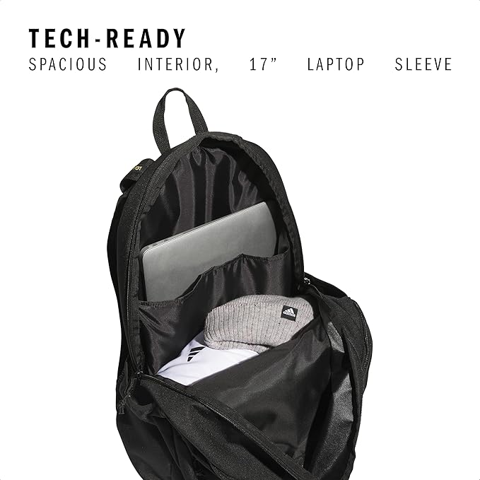 adidas Prime Backpack for Work, Travel Bag for Women and Men with Padded Compartment for Laptop
