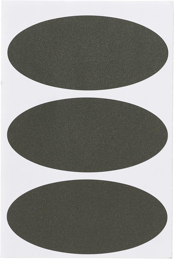 Avery Chalkboard Labels, 1.75" x 3.75" Oval Labels, Black, Non-Printable, 12 Total (73363)