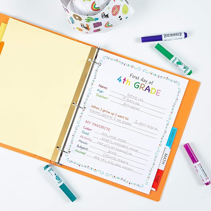 Avery Binder Dividers - 5-Tab Insertable Multicolor Big Tabs for Binders, 48 Sets of Dividers (11109)